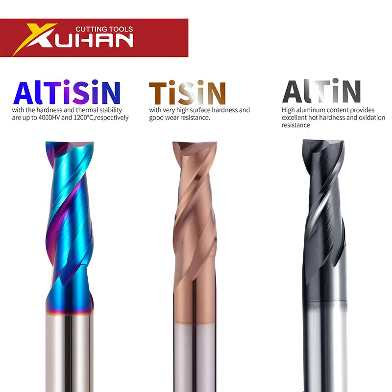 Xuhan 2Flute Carbide End Mill Milling Cutter Alloy Coating Tungsten Steel Endmill Cutting Tool CNC maching Cutting Tools