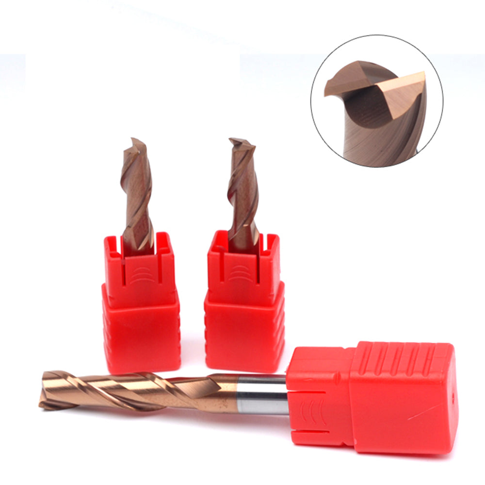 HRC55 2mm End Mill Keyseat Milling Cutter Alloy Coating Tungsten Steel Cutting Tools CNC Maching Metal Endmil 2Flutes