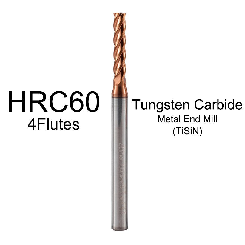 1PC HRC60 Precision Miniature Carbide Milling Cutters Deep Groove Tungsten CNC End Mill Long Neck Fraise for Metal Aluminum Bit