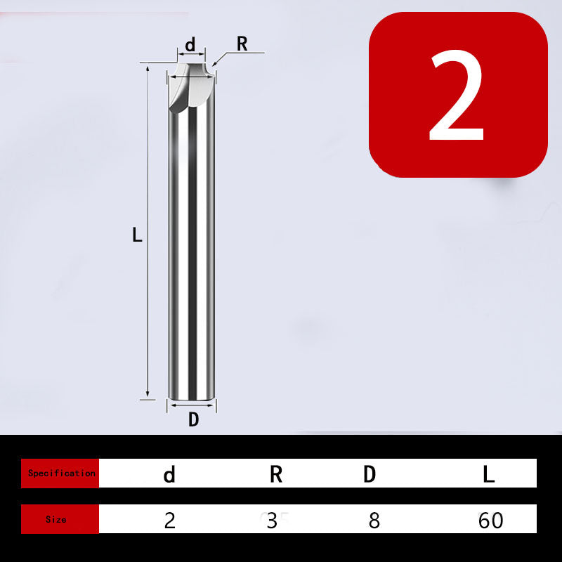 Carbide Radius Corner Rounding Cutter End Mill 12mm CNC Tools R0.5 R1 R2 R3 6 Inner R Mill Cutter Chamfering Router Bit Aluminum