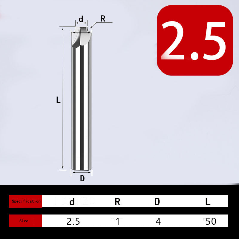 Carbide Radius Corner Rounding Cutter End Mill 12mm CNC Tools R0.5 R1 R2 R3 6 Inner R Mill Cutter Chamfering Router Bit Aluminum