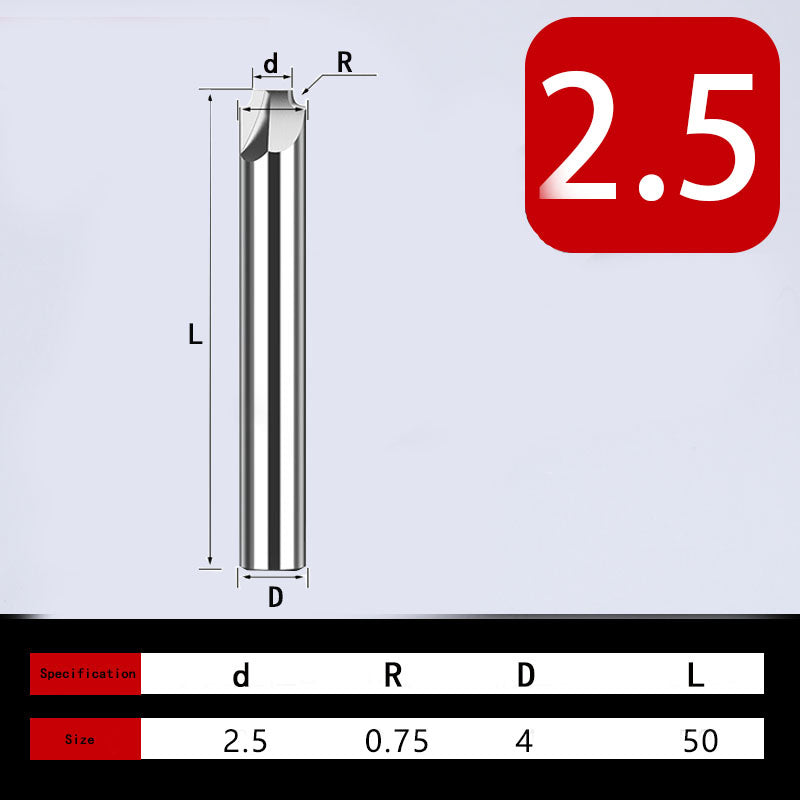 Carbide Radius Corner Rounding Cutter End Mill 12mm CNC Tools R0.5 R1 R2 R3 6 Inner R Mill Cutter Chamfering Router Bit Aluminum