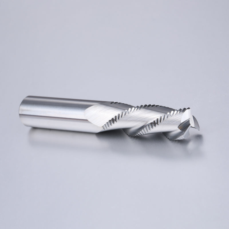 Roughing End Mill HRC55 Solid Carbide 3 Flutes 4 Teeth for Aluminum Iron MDF Fiberglass Acrylic Wood Copper Plastic