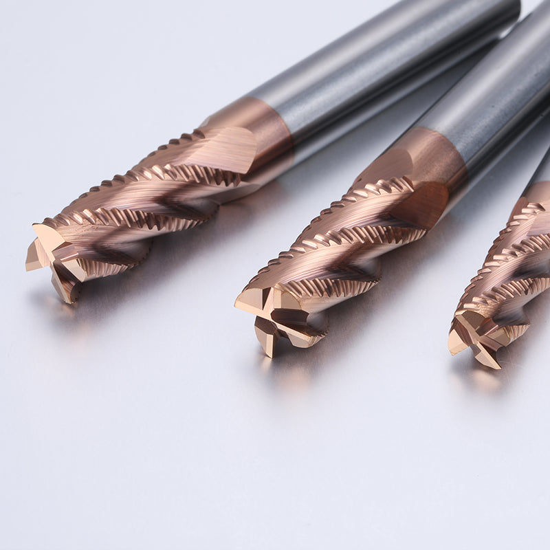 Roughing End Mill HRC55 Solid Carbide 3 Flutes 4 Teeth for Steel Iron  MDF Fiberglass Acrylic Wood Copper Plastic