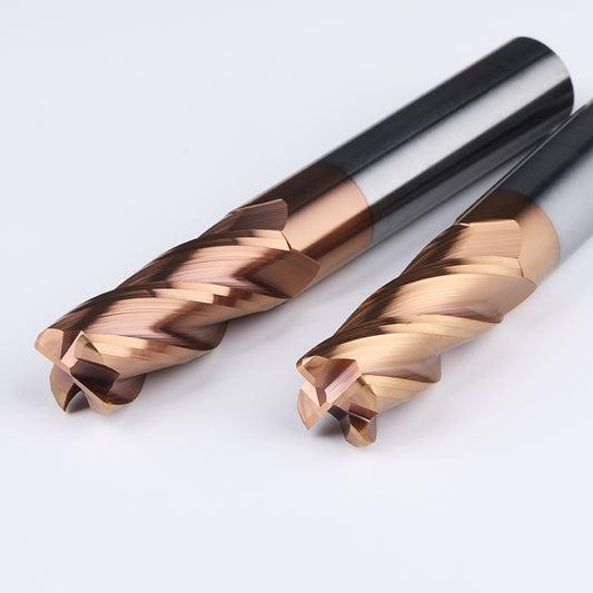 HRC55 4Flutes Corner Radius End Mill CNC R Bullnose Cutter Tungsten Carbide Steel Metal Router Tool 3 4 Flutes R0.5 R1 Surface Machining hrc55 corner radius end milling