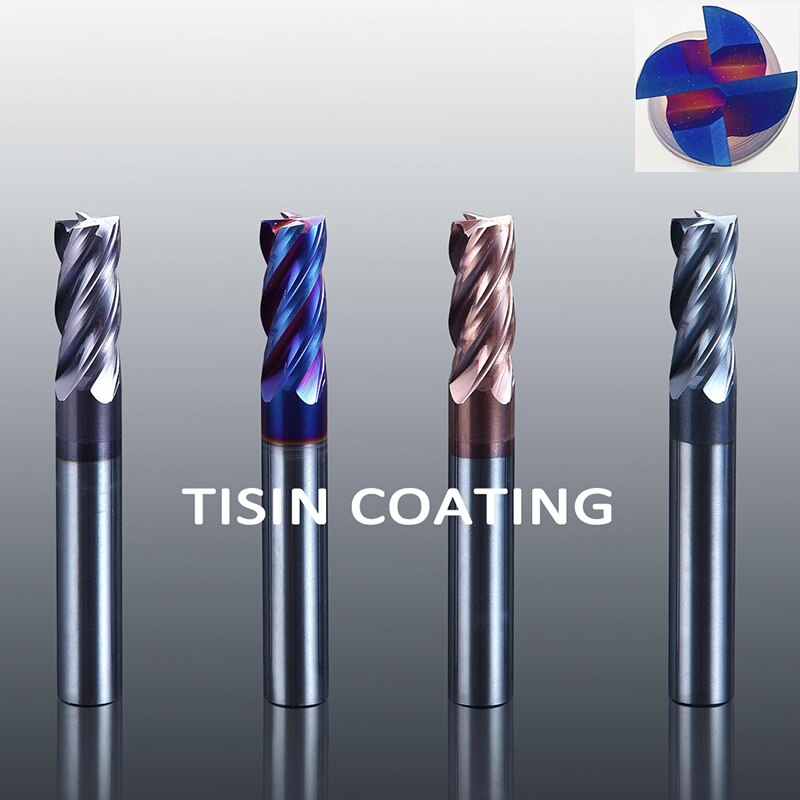 Xuhan HRC50 55 65 Carbide 4 Flutes End mill Milling Cutter Alloy Coating Tungsten Steel Endmills Cutting tool CNC Machining